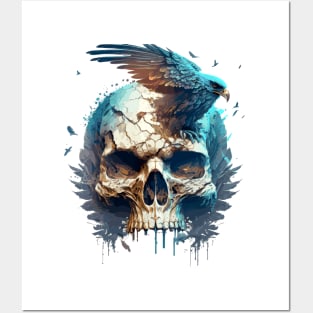 Skull Wild Life Painting Dark Character Spirit Posters and Art